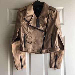 Romeo and Juliet Couture Metallic Moto Jacket